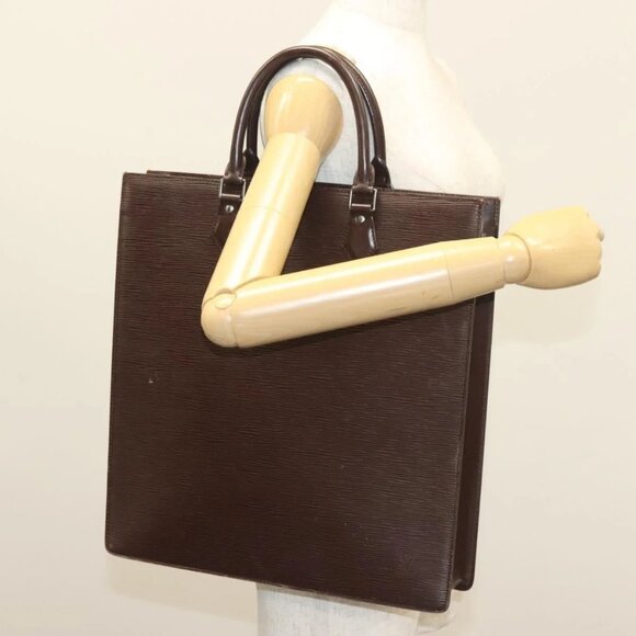 LOUIS VUITTON Epi Sac Plat Hand Bag Mocha LV Auth - Picture 15 of 16